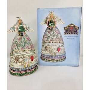 Jim Shore Heartwood Creek Four Seasons Angels Winter "Landscape Sleeps" 9" NIB